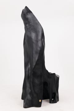  Logniture XXL Charred Black Wood Throne Chair in Organic Form by Logniture - 4191127