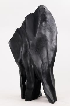  Logniture XXL Charred Black Wood Throne Chair in Organic Form by Logniture - 4191130