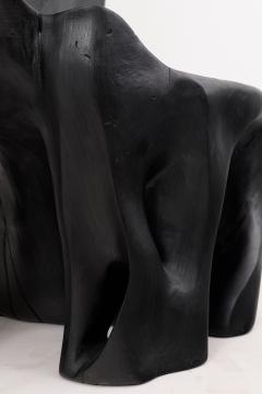  Logniture XXL Charred Black Wood Throne Chair in Organic Form by Logniture - 4191131