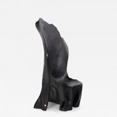  Logniture XXL Charred Black Wood Throne Chair in Organic Form by Logniture - 4191418