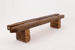  Logniture XXL Reclaimed Oak Wood Brutalist Bench Natural and Eco Friendly Logniture - 4306248