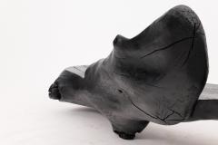  Logniture XXL Sculptural Charred Wood Bench in Organic Form Hand Carved from Solid Log - 4191100