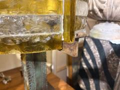  Longobard Italian Brutalist Iron And Glass Lamp By Longobard - 4551814