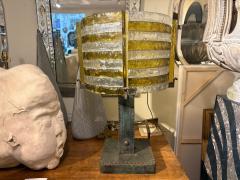  Longobard Italian Brutalist Iron And Glass Lamp By Longobard - 4551863