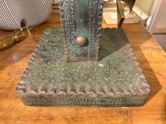  Longobard Italian Brutalist Iron And Glass Lamp By Longobard - 4551864