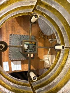  Longobard Italian Brutalist Iron And Glass Lamp By Longobard - 4551874