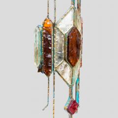  Longobard Pair of Hammered Glass on wrought Wall Lights By Longobard - 4641811