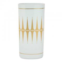  Lorenz Hutschenreuther Hutschenreuther Vase Porcelain White Gold Signed - 2744120