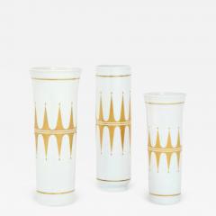  Lorenz Hutschenreuther Hutschenreuther Vases Porcelain White Gold Signed - 2749538