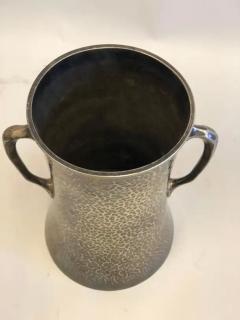  Lorenz Hutschenreuther Proto Bauhaus Hammered Silver Copper Vase or Wine Cooler by Hutscheneruther - 4111326