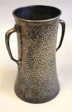  Lorenz Hutschenreuther Proto Bauhaus Hammered Silver Copper Vase or Wine Cooler by Hutscheneruther - 4111329