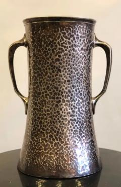  Lorenz Hutschenreuther Proto Bauhaus Hammered Silver Copper Vase or Wine Cooler by Hutscheneruther - 4111343