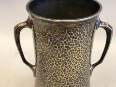  Lorenz Hutschenreuther Proto Bauhaus Hammered Silver Copper Vase or Wine Cooler by Hutscheneruther - 4111350