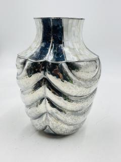  Los Castillo Los Castillo Studio Vase with Inlay and Hammered Finish Mexico 1970s - 4220228