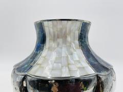  Los Castillo Los Castillo Studio Vase with Inlay and Hammered Finish Mexico 1970s - 4220231