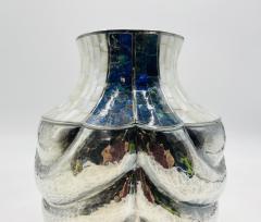  Los Castillo Los Castillo Studio Vase with Inlay and Hammered Finish Mexico 1970s - 4220233