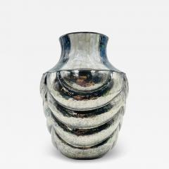  Los Castillo Los Castillo Studio Vase with Inlay and Hammered Finish Mexico 1970s - 4221928