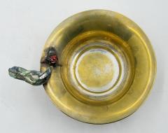  Los Castillo Los Castillo Taxco Brass Abalone Bird Bowl Mexican Modernist 1960s - 4766621