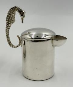  Los Castillo Los Castillo Taxco Seahorse Silver Plate Creamer Sugar Set Mexico 1950s - 4734770