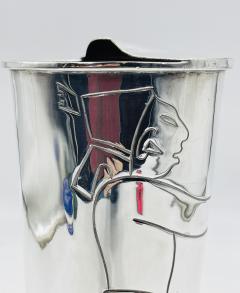  Los Castillo Los Castillo Taxco Silver Plate Aztec Figural Cocktail Pitcher Mexico 1960s - 4714486