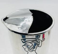  Los Castillo Los Castillo Taxco Silver Plate Aztec Figural Cocktail Pitcher Mexico 1960s - 4714488
