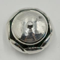  Los Castillo Los Castillo Taxco Silver Plate Malachite Lidded Bowl Mexican Modernism - 4711940