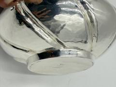  Los Castillo Los Castillo Taxco Silver Plate Malachite Lidded Bowl Mexican Modernism - 4711948
