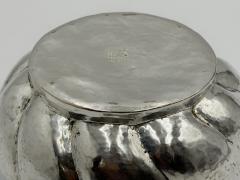  Los Castillo Los Castillo Taxco Silver Plate Malachite Lidded Bowl Mexico 1960s - 4711919