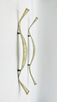  Los Castillo Pair of Large Door Handles in Brass Mother of Pearl by Los Castillo Mexican - 4714357