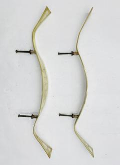  Los Castillo Pair of Large Door Handles in Brass Mother of Pearl by Los Castillo Mexican - 4714364