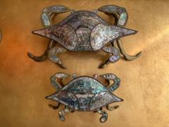  Los Castillos Pair of Brass Crab Sculptures - 4131328