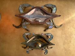  Los Castillos Pair of Brass Crab Sculptures - 4131329