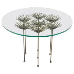  Lost City Arts Brutalist Bronze Gilt Floral Table by Lost City Arts - 1956124