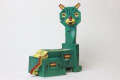  Louis Wain Cubist Ceramic Sculpture of Cat by Louis Wain 1914 England - 2855045