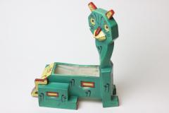  Louis Wain Cubist Ceramic Sculpture of Cat by Louis Wain 1914 England - 2855046