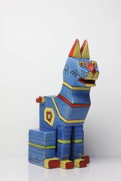  Louis Wain Cubist Ceramic Sculpture of Cat by Louis Wain 1914 England - 4380194