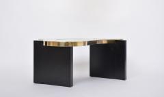  Lova Creation Etched Brass coffee table with Agathe Stones in the style of Lova Creation - 3252396