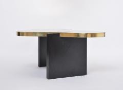 Lova Creation Etched Brass coffee table with Agathe Stones in the style of Lova Creation - 3252437