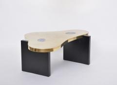  Lova Creation Etched Brass coffee table with Agathe Stones in the style of Lova Creation - 3252438