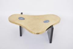  Lova Creation Etched Brass coffee table with Agathe Stones in the style of Lova Creation - 3252441