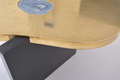  Lova Creation Etched Brass coffee table with Agathe Stones in the style of Lova Creation - 3252442