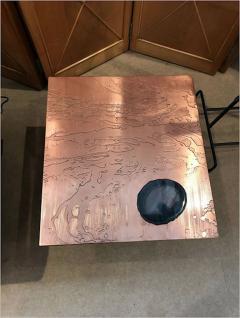  Lova Creation RARE PAIR OF POLISHED ACID ETCHED COPPER END TABLES BY LOVA CREATION - 2340541