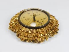 Lufft Lufft Sunburst Golden Brass Wall Weather Station Barometer Thermometer 1950s - 4068351