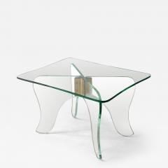  Luigi Brusotti Elegant coffee table in thick cut glass in Nile green color - 3893410