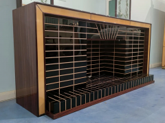  Luigi Brusotti Italian Mid Century Sideboard Cabinet Bar with Mirror by Luigi Brusotti 1940s - 2601621