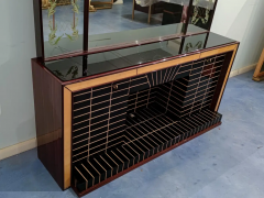  Luigi Brusotti Italian Mid Century Sideboard Cabinet Bar with Mirror by Luigi Brusotti 1940s - 2601624