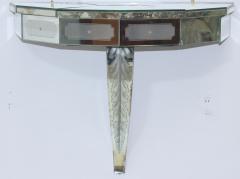  Luigi Brusotti Mirrored Glass Console with 3 Compartments by Luigi Brusotti 1930 Italy - 3635050