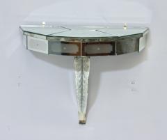  Luigi Brusotti Mirrored Glass Console with 3 Compartments by Luigi Brusotti 1930 Italy - 3635051