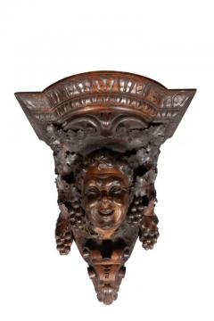  Luigi Frullini Pair Of Renaissance Revival Carved Walnut Wall Brackets By Luigi Frullini - 4139079