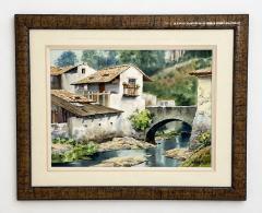  Luis Ricardo Amendolla Luis Amendolla Mexican 1939 2000 Watercolor Village Landscape Signed - 4764997